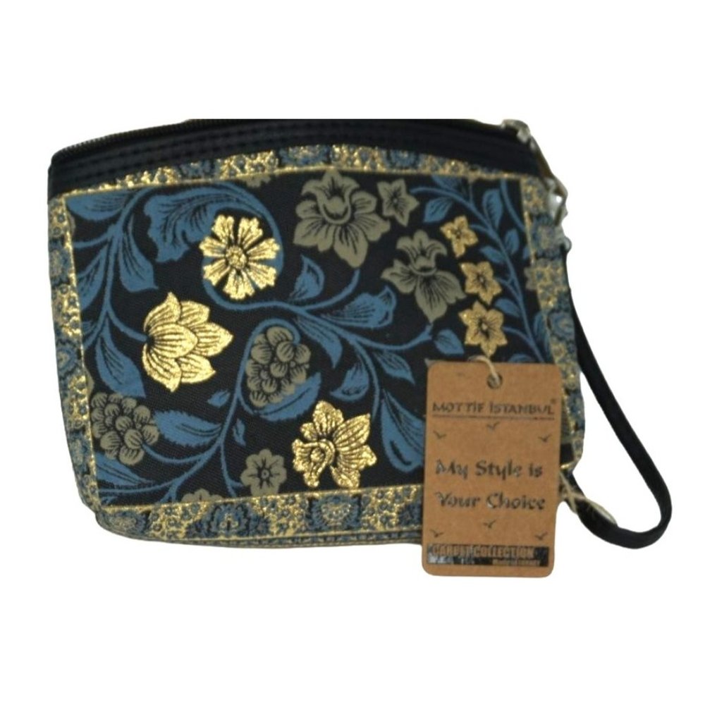 Designer Fabric Bags Multi colored by Mottif Istanbul Wristlet